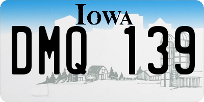 IA license plate DMQ139