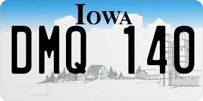 IA license plate DMQ140