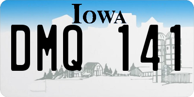 IA license plate DMQ141