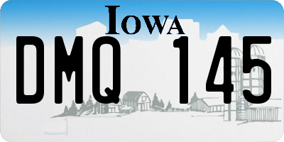 IA license plate DMQ145