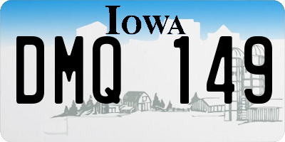 IA license plate DMQ149