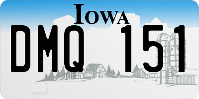 IA license plate DMQ151