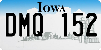 IA license plate DMQ152