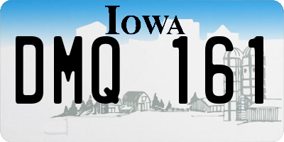 IA license plate DMQ161