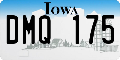 IA license plate DMQ175