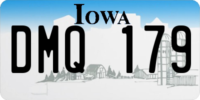 IA license plate DMQ179