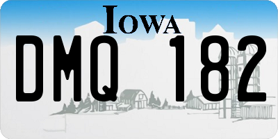 IA license plate DMQ182