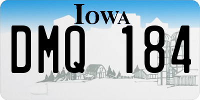 IA license plate DMQ184