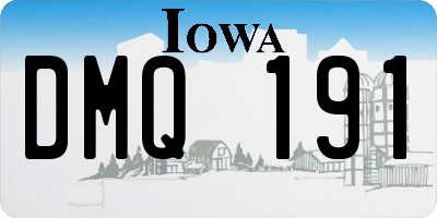 IA license plate DMQ191