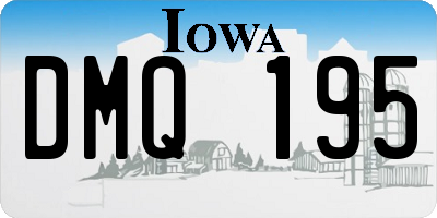IA license plate DMQ195
