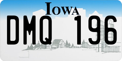 IA license plate DMQ196