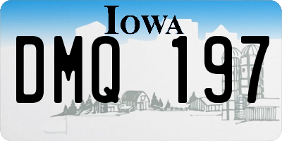 IA license plate DMQ197
