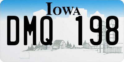 IA license plate DMQ198