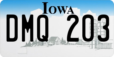 IA license plate DMQ203