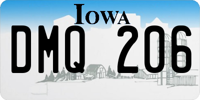IA license plate DMQ206