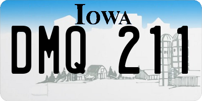 IA license plate DMQ211