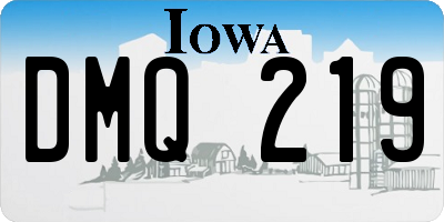 IA license plate DMQ219
