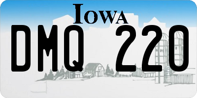 IA license plate DMQ220