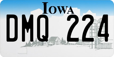 IA license plate DMQ224