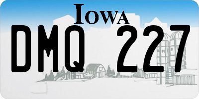 IA license plate DMQ227
