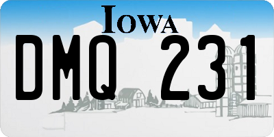 IA license plate DMQ231