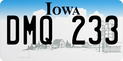 IA license plate DMQ233