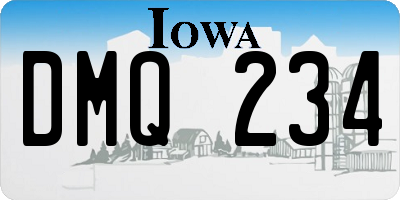 IA license plate DMQ234