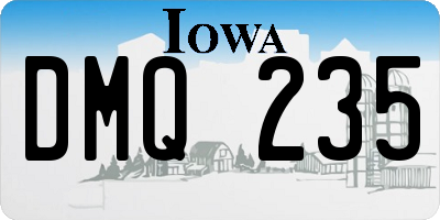 IA license plate DMQ235