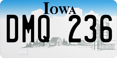 IA license plate DMQ236