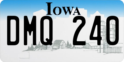IA license plate DMQ240