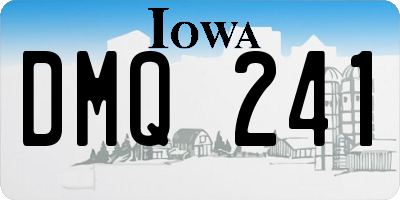 IA license plate DMQ241