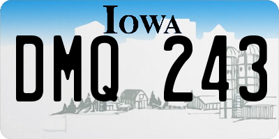IA license plate DMQ243