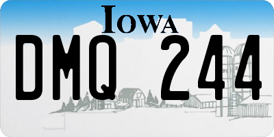 IA license plate DMQ244