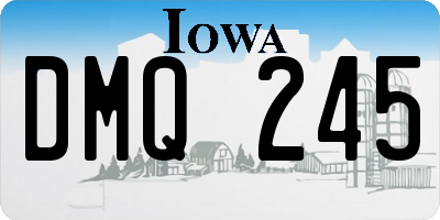 IA license plate DMQ245