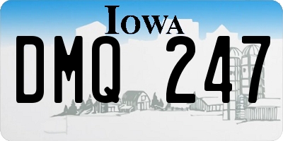 IA license plate DMQ247