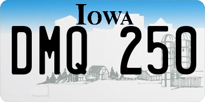 IA license plate DMQ250
