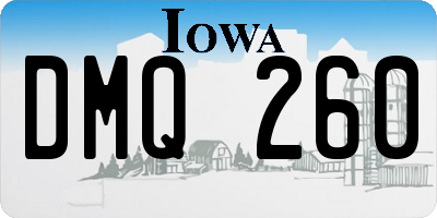 IA license plate DMQ260