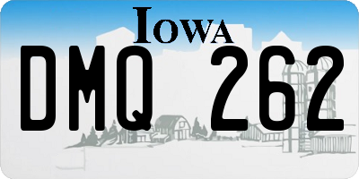 IA license plate DMQ262