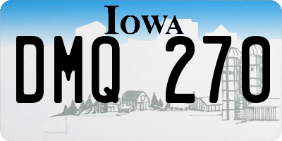 IA license plate DMQ270