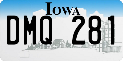 IA license plate DMQ281