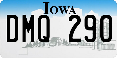 IA license plate DMQ290