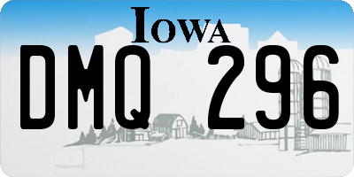 IA license plate DMQ296