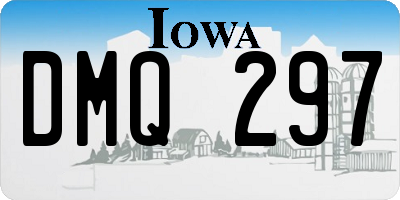 IA license plate DMQ297