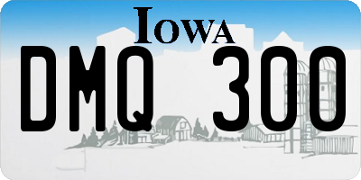IA license plate DMQ300