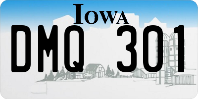 IA license plate DMQ301