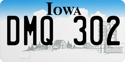 IA license plate DMQ302