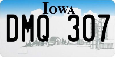 IA license plate DMQ307