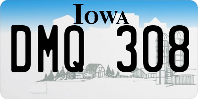 IA license plate DMQ308