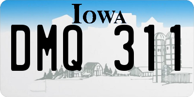 IA license plate DMQ311