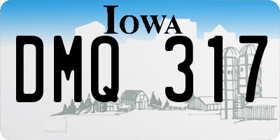 IA license plate DMQ317